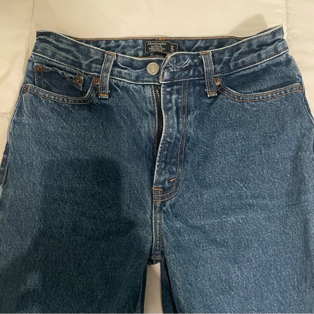 Dark blue Abercrombie high waist annie gf jean